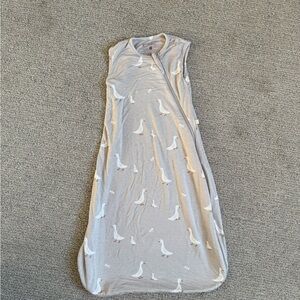 Gray Sleep Sack with goose Print
